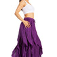 Sakkas Nova Womens Bohemian Stonewashed Rayon Asymmetrical Hem Maxi Swing Skirt