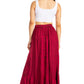 Sakkas Ahaana Women Renaissance Boho Rayon Maxi Embroidered Paneled Summer Skirt
