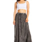 Sakkas Ahaana Women Renaissance Boho Rayon Maxi Embroidered Paneled Summer Skirt