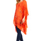 Sakkas Adalwin Third Tie Dye Desert Sun Circle Ponch Tunic Top Blouse W/Embroidery