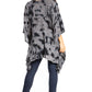 Sakkas Adalwin Third Tie Dye Desert Sun Circle Ponch Tunic Top Blouse W/Embroidery