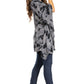 Sakkas Adalwin Third Tie Dye Desert Sun Circle Ponch Tunic Top Blouse W/Embroidery