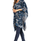 Sakkas Adalwin Third Tie Dye Desert Sun Circle Ponch Tunic Top Blouse W/Embroidery
