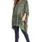 Sakkas Adalwin Third Tie Dye Desert Sun Circle Ponch Tunic Top Blouse W/Embroidery