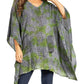 Sakkas Adalwin Third Tie Dye Desert Sun Circle Ponch Tunic Top Blouse W/Embroidery