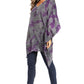 Sakkas Adalwin Third Tie Dye Desert Sun Circle Ponch Tunic Top Blouse W/Embroidery
