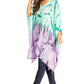 Sakkas Adalwin Third Tie Dye Desert Sun Circle Ponch Tunic Top Blouse W/Embroidery