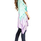Sakkas Adalwin Third Tie Dye Desert Sun Circle Ponch Tunic Top Blouse W/Embroidery