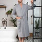 Waffle Spa Bathrobe for Men -  Absorbent, Lightweight