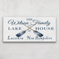 Personalizable Lake - Beach House Family Name Canvas Sign