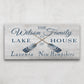 Personalizable Lake - Beach House Family Name Canvas Sign