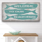 Welcome Sign with Whale - Beach House Name Sign - Coastal Wall Art