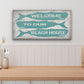 Welcome Sign with Whale - Beach House Name Sign - Coastal Wall Art