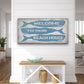 Welcome Sign with Whale - Beach House Name Sign - Coastal Wall Art
