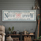 Personalized Coordinates Canvas Ski Lodge Sign - Family Name Cabin Decor