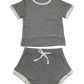Ribbed Bamboo 2 Piece Shorts Set