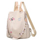 Cloth Backpack Female Embroidery Backpack Bag Nylon Anti-Theft Waterproof Women's Backpack Fashionable Anti-theft Women Backpacks Nice Print School Bag High Quality Large Capacity Backpack (