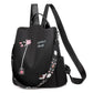 Cloth Backpack Female Embroidery Backpack Bag Nylon Anti-Theft Waterproof Women's Backpack Fashionable Anti-theft Women Backpacks Nice Print School Bag High Quality Large Capacity Backpack (