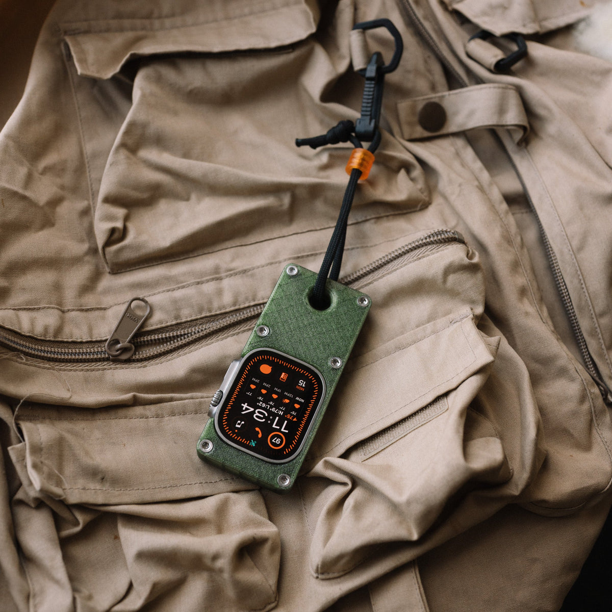 miniphone ultra (mpu) case for Apple Watch Ultra  - olive green