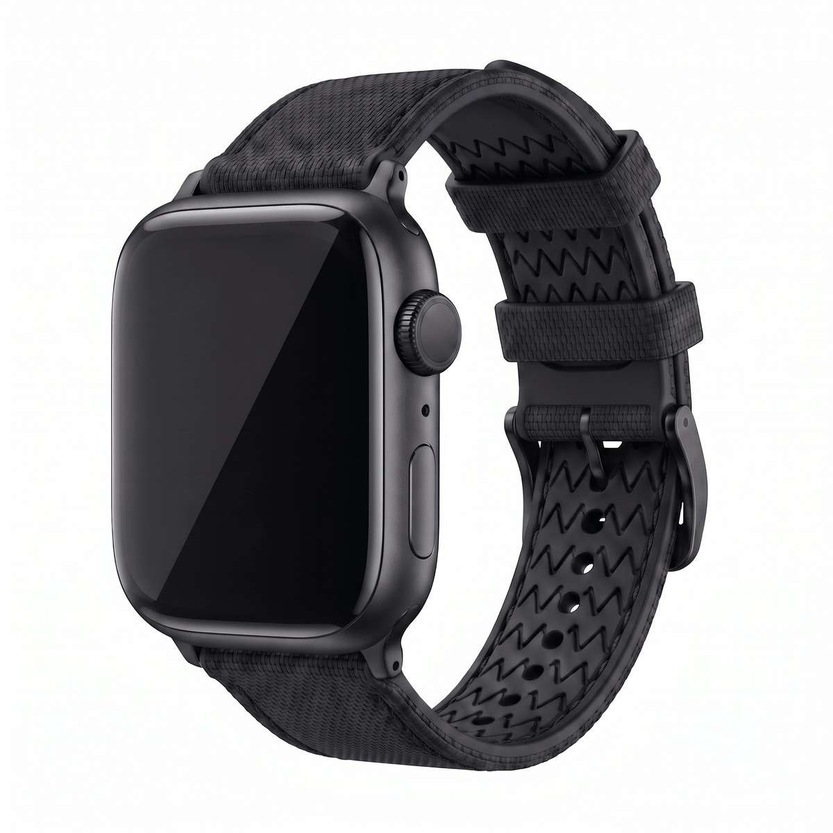 Sailcloth Rubber Buckle - For Apple Watch - Blackout