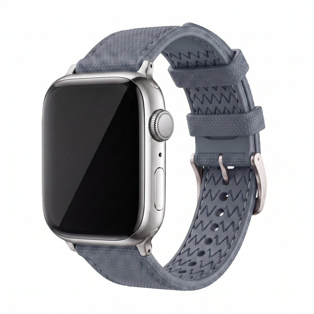 Sailcloth Rubber Buckle - For Apple Watch - Gray/White