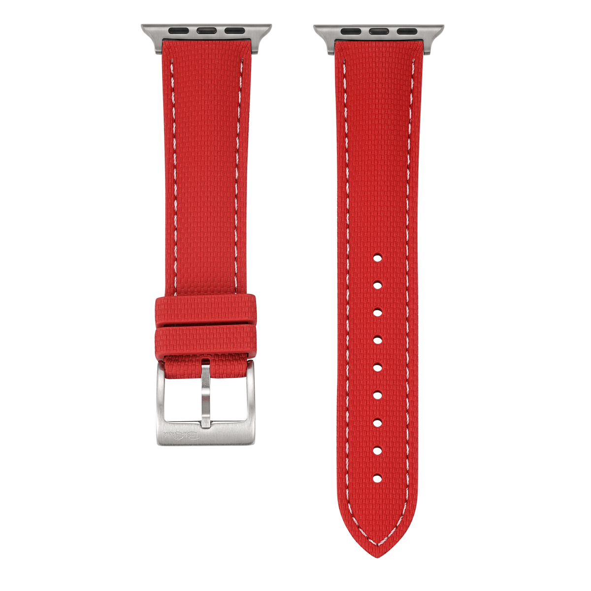 Sailcloth Rubber Buckle - For Apple Watch - Red/White