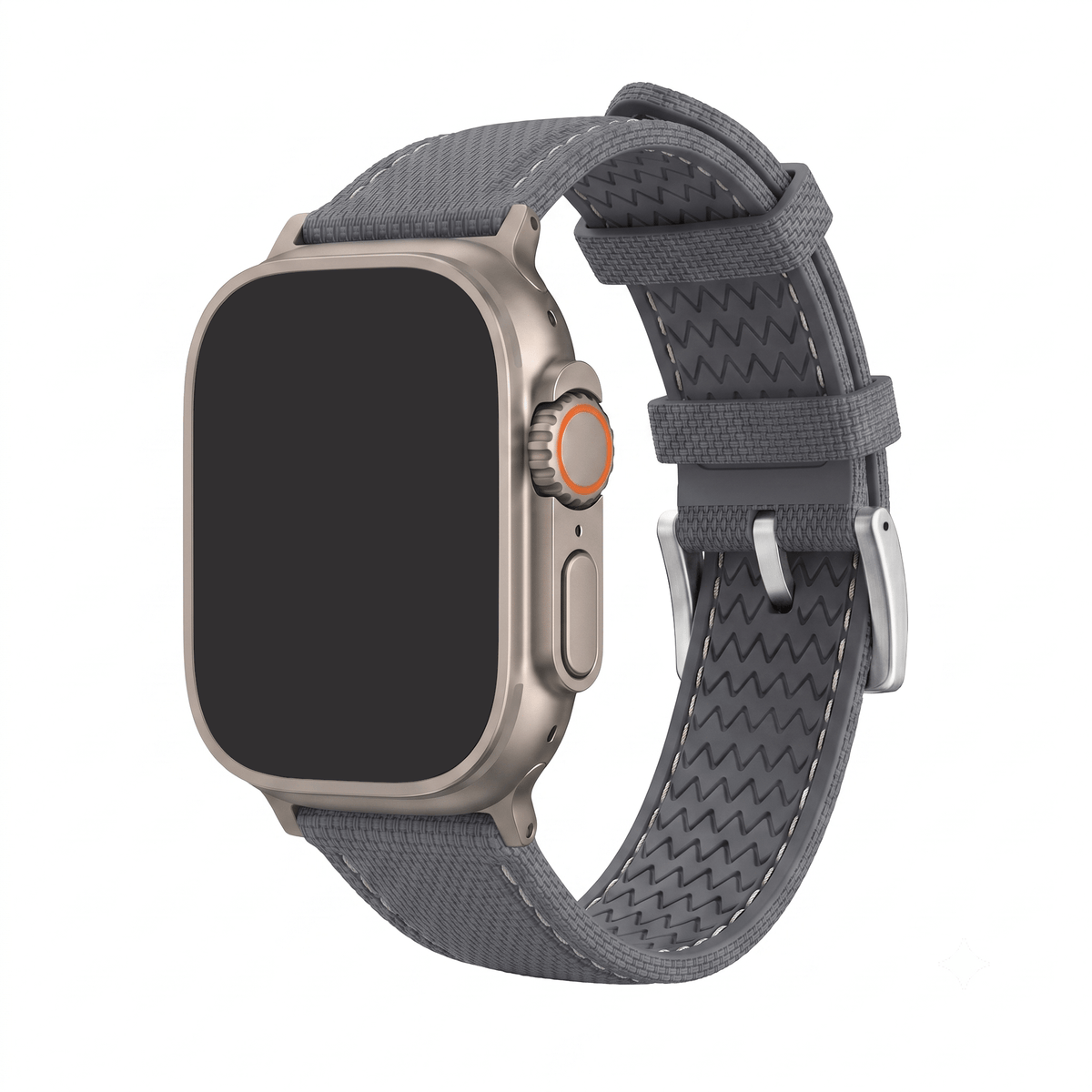 Sailcloth Rubber Buckle - For Apple Watch ULTRA - Gray/White