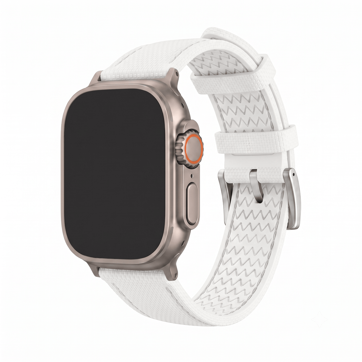 Sailcloth Rubber Buckle - For Apple Watch ULTRA - White/White