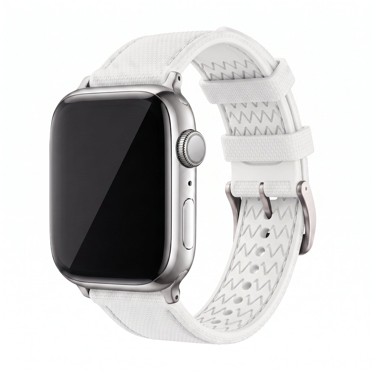 Sailcloth Rubber Buckle - For Apple Watch - White/White