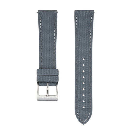 Sailcloth Rubber Buckle - Gray/White