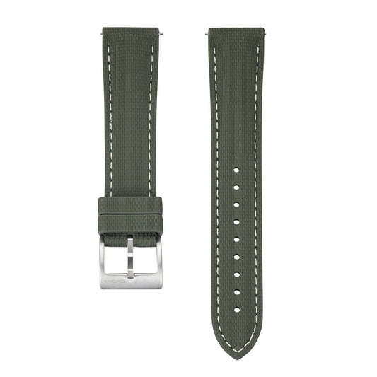 Sailcloth Rubber Buckle - Green/White