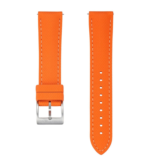 Sailcloth Rubber Buckle - Orange/White