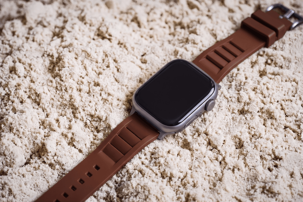 Shark Gill Rubber Band – For Apple Watch - Brown