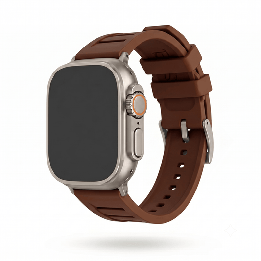 Shark Gill Rubber Band - For Apple Watch ULTRA - Brown