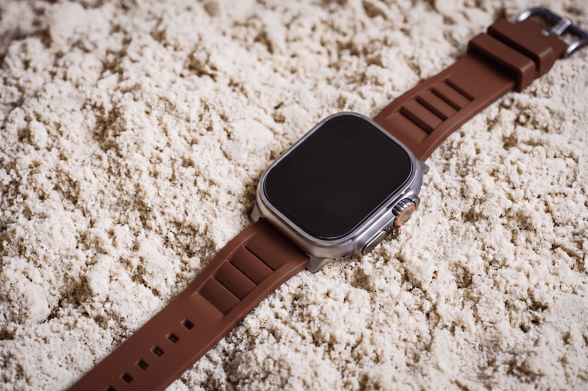 Shark Gill Rubber Band - For Apple Watch ULTRA - Brown