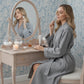 Women’s Waffle Piping Bathrobe – Lightweight Spa-Style Comfort