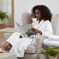 Women’s Waffle Piping Bathrobe – Lightweight Spa-Style Comfort
